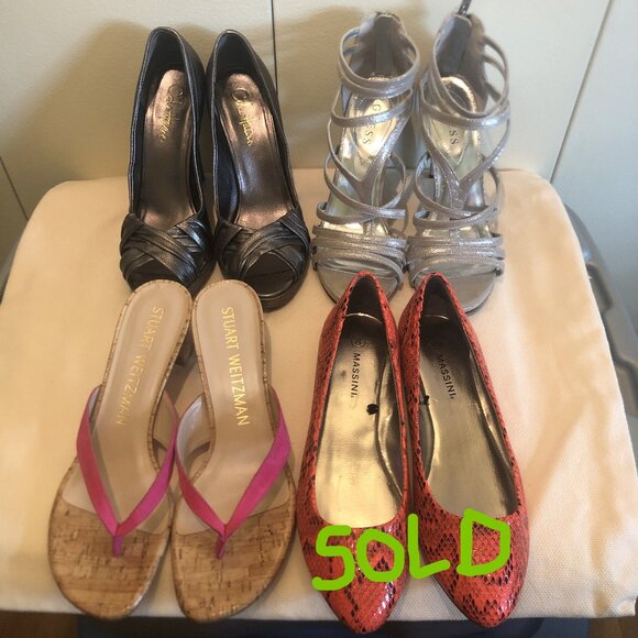 NEW (NWOT) Stuart Weitzman Brigida pink suede/cork heeled sandals sz 8 - Picture 2 of 16